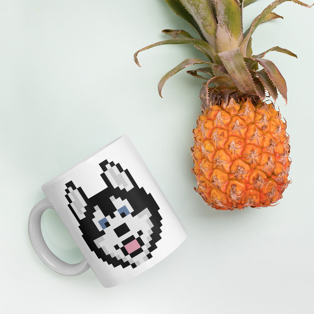 HOSKY - "Classic" White Glossy Mug