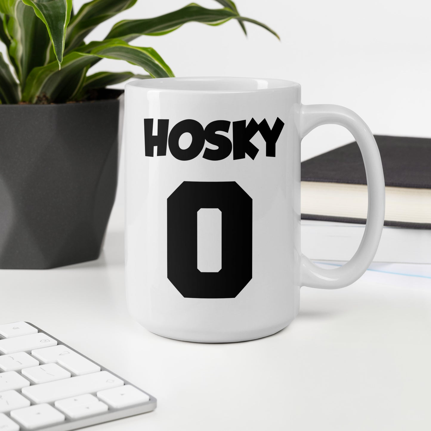 HOSKY - "Classic" White Glossy Mug