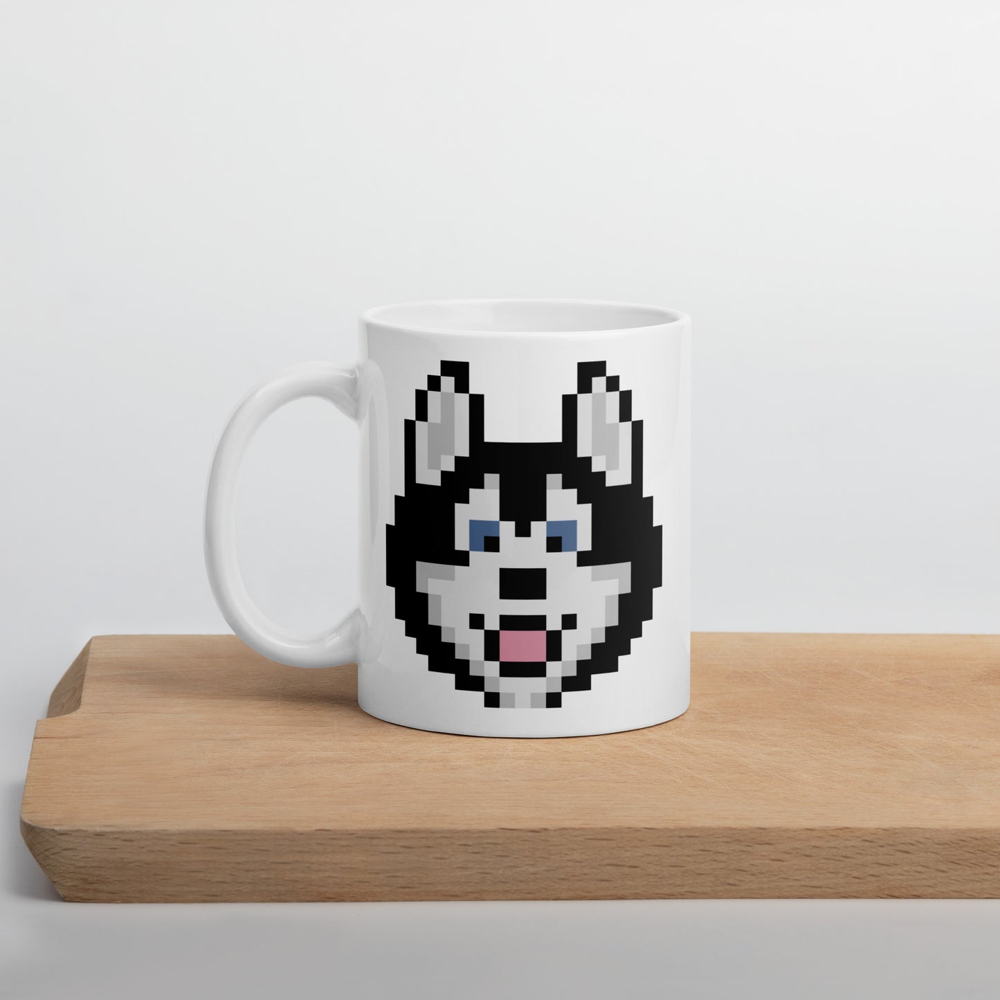 HOSKY - "Classic" White Glossy Mug