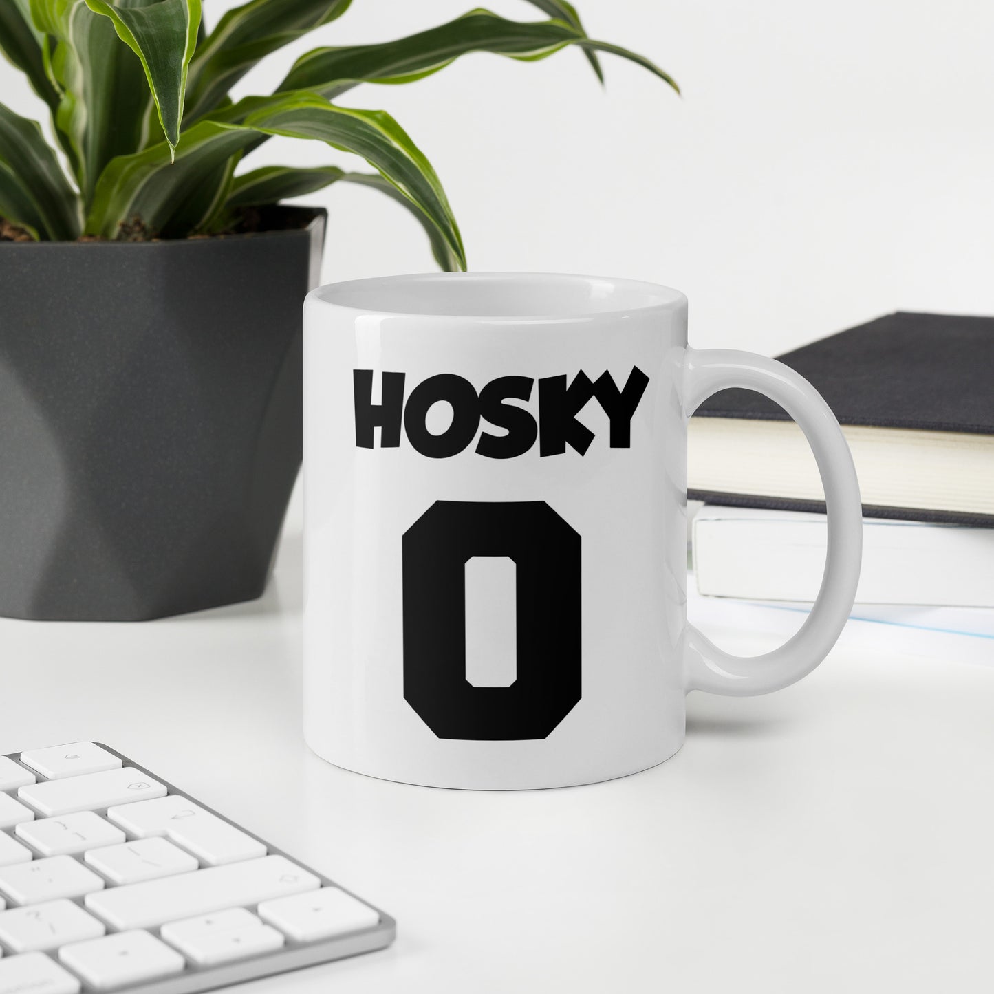 HOSKY - "Classic" White Glossy Mug