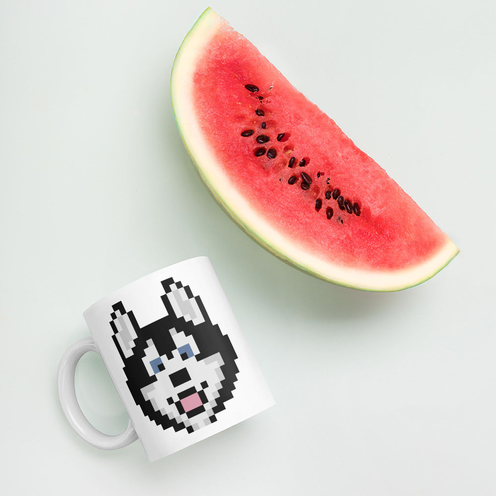 HOSKY - "Classic" White Glossy Mug