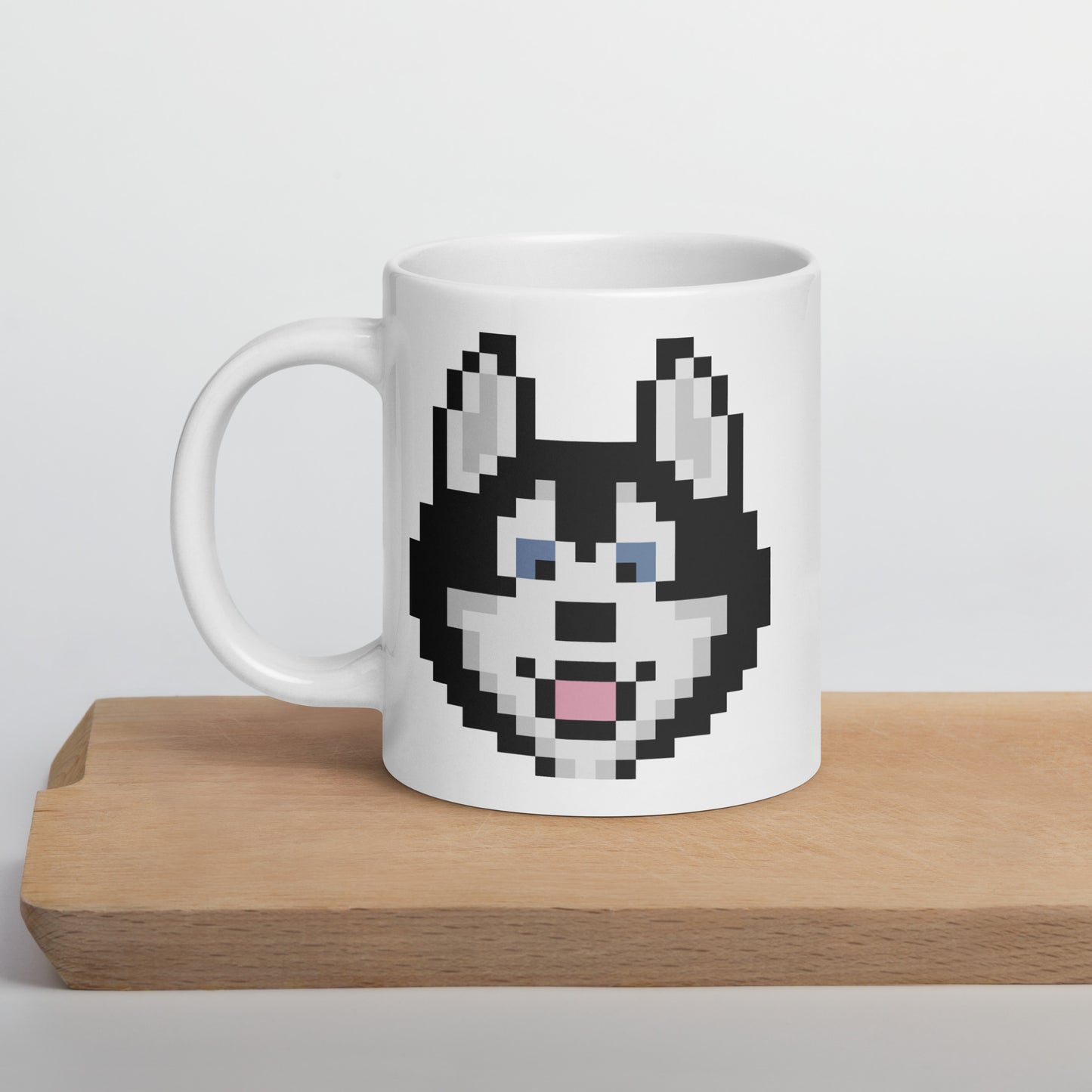 HOSKY - "Classic" White Glossy Mug