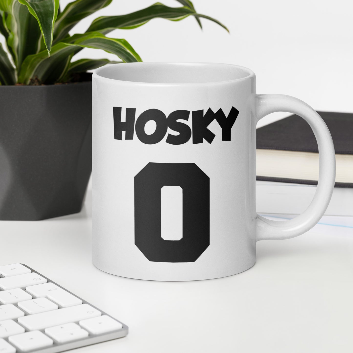 HOSKY - "Classic" White Glossy Mug